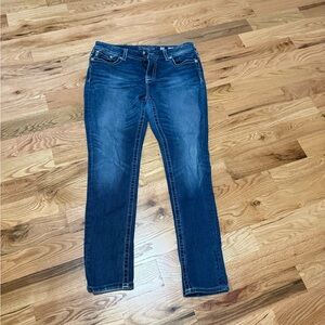 Miss Me Dark Blue Straight Leg Jeans